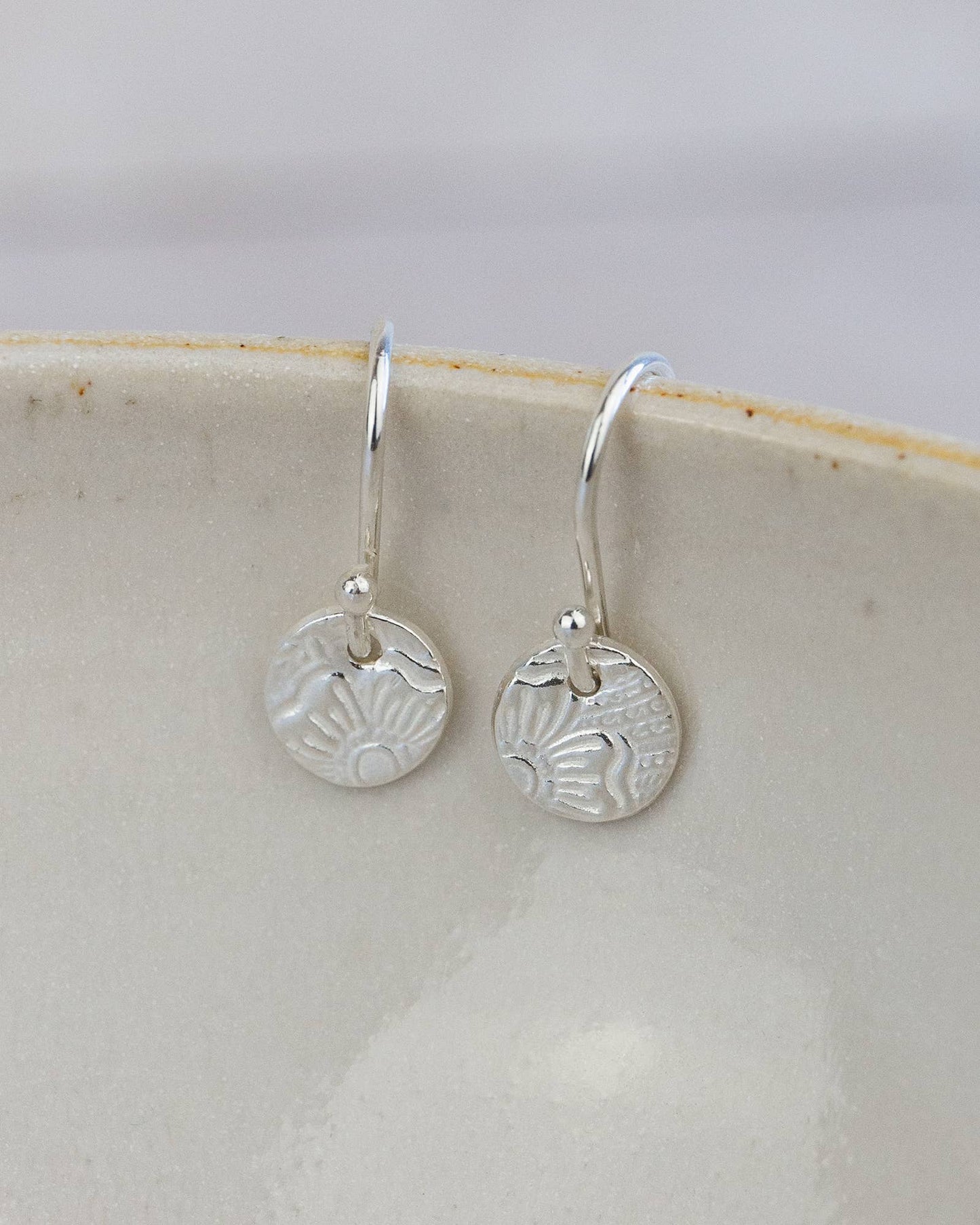 Lucy Kemp - Sterling Silver Mini Textured Earrings