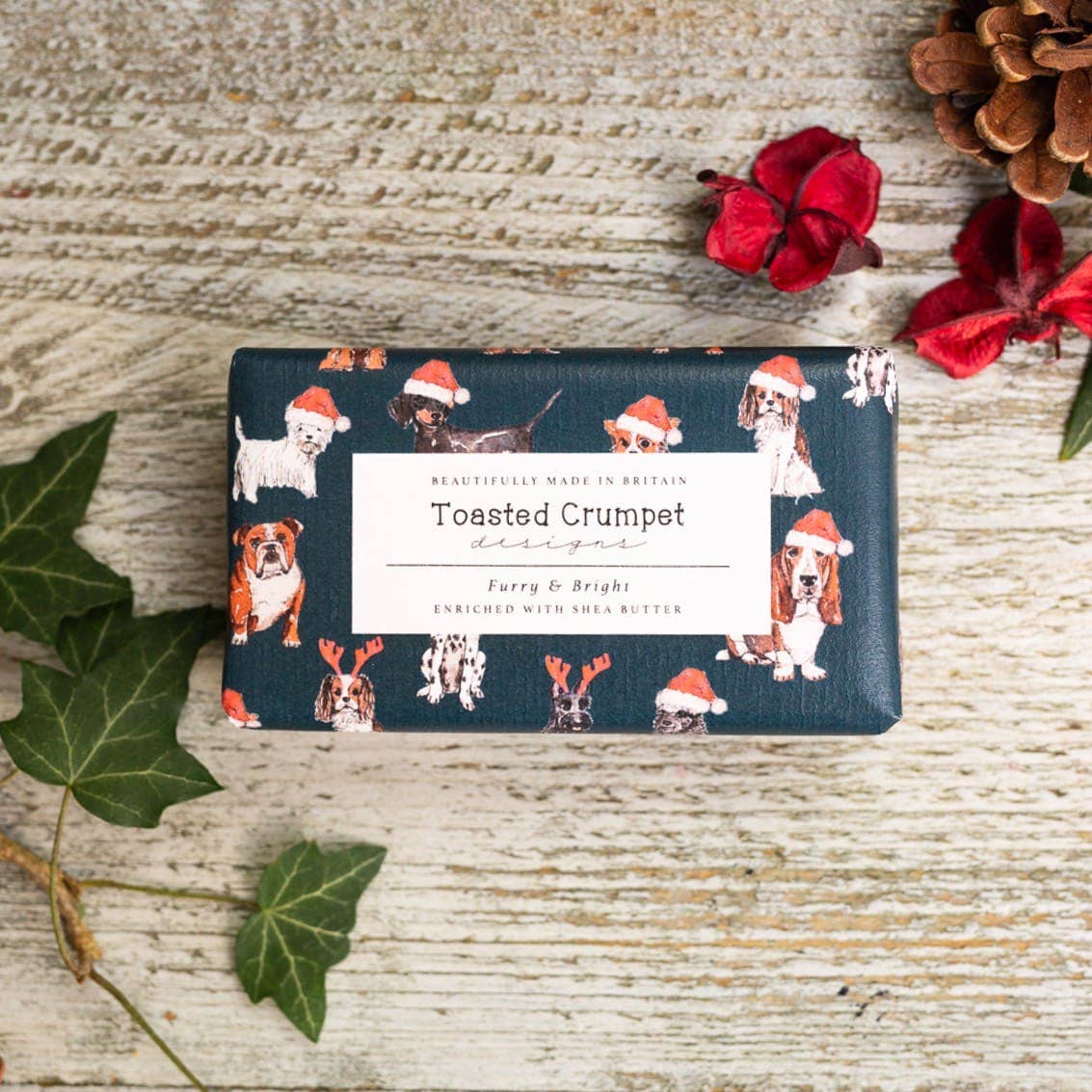 Toasted Crumpet - Furry & Bright Soap (Christmas Dogs Collection)