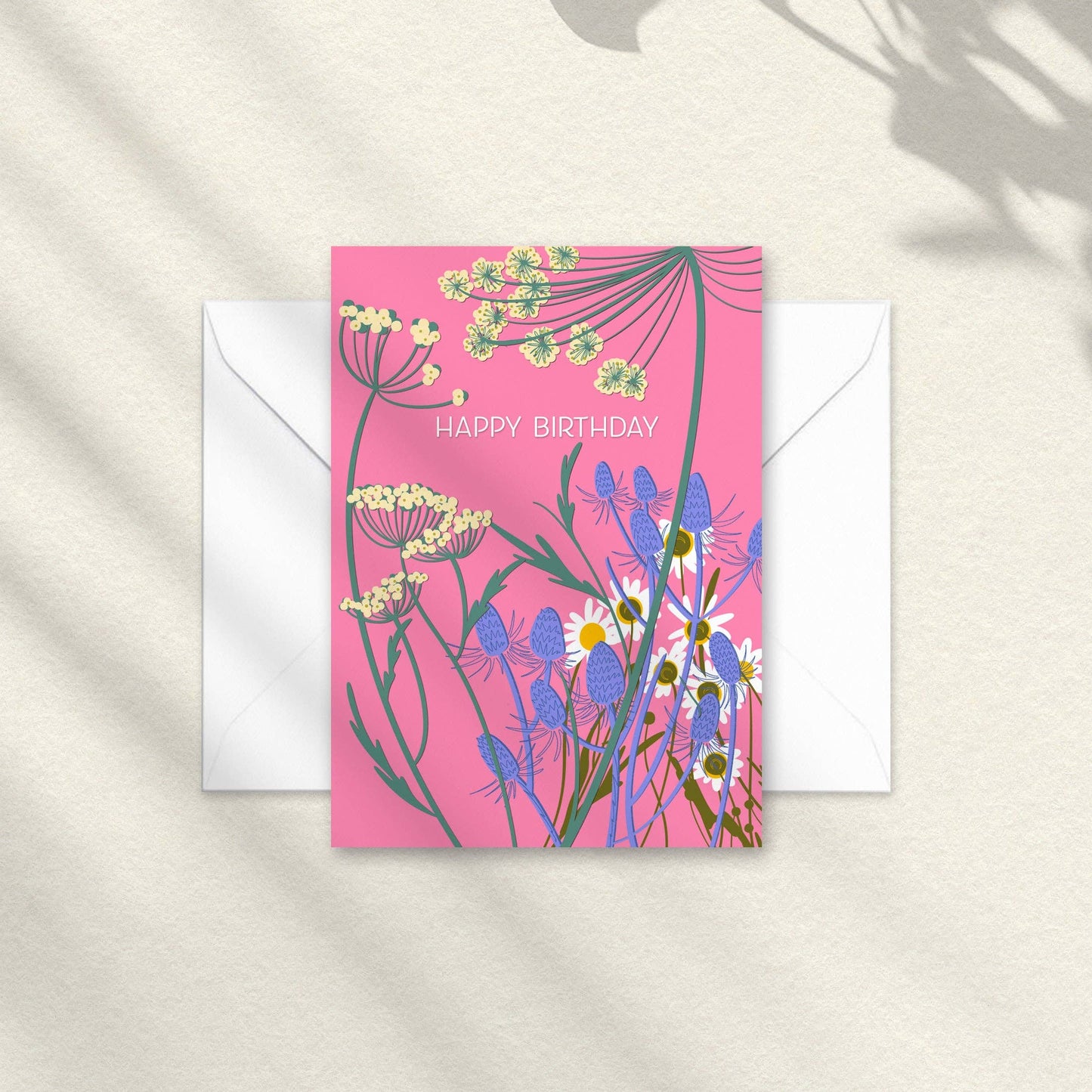 Mini card - Happy birthday floral