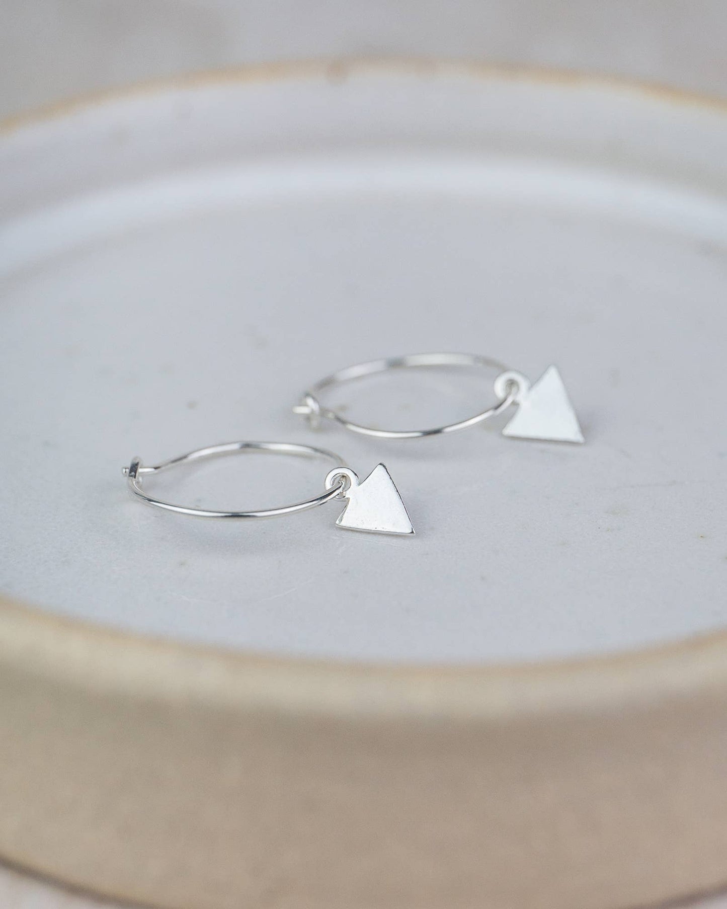 Lucy Kemp - Sterling Silver Charm Hoops