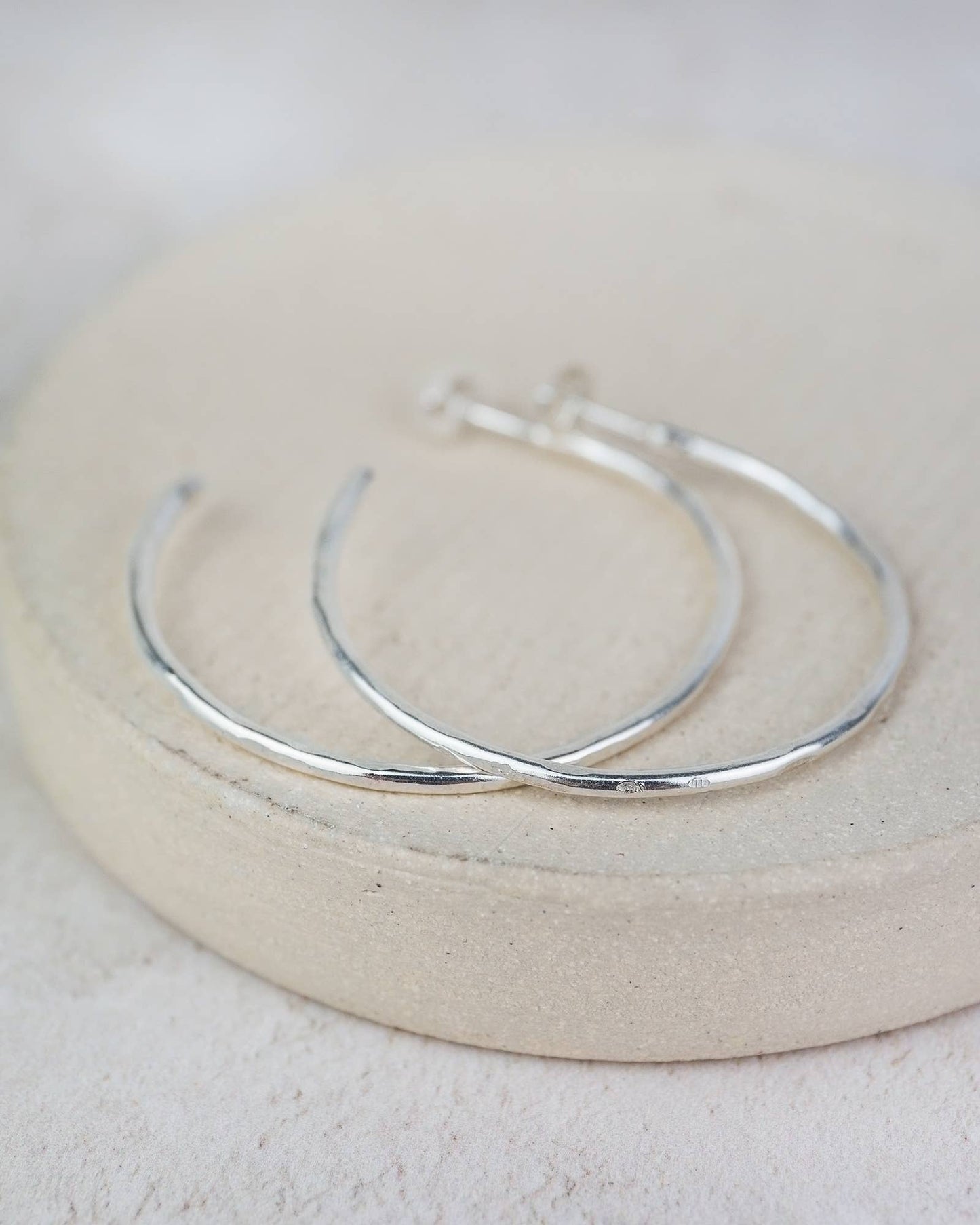 Lucy Kemp Jewellery - Sterling Silver Medium Everyday Hoops