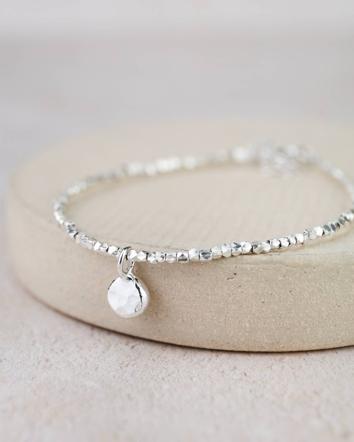 Lucy Kemp Jewellery - Sterling Silver Nugget Charm Bracelet