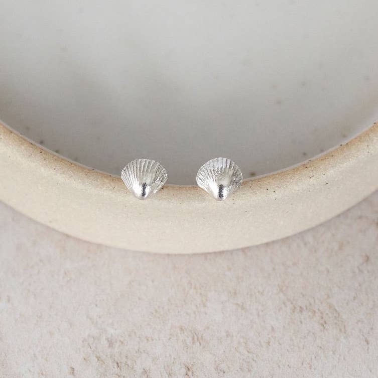 Lucy Kemp Jewellery - Sterling Silver Shell Studs