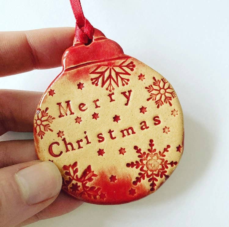 Merry Christmas Star/Bauble Tree Decoration from Wales