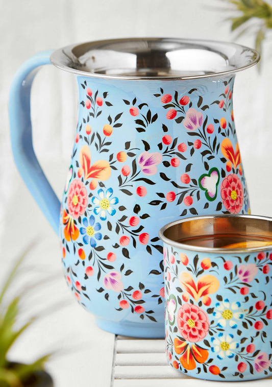 Namaste - Ketaki Hand Painted Enamel Jug