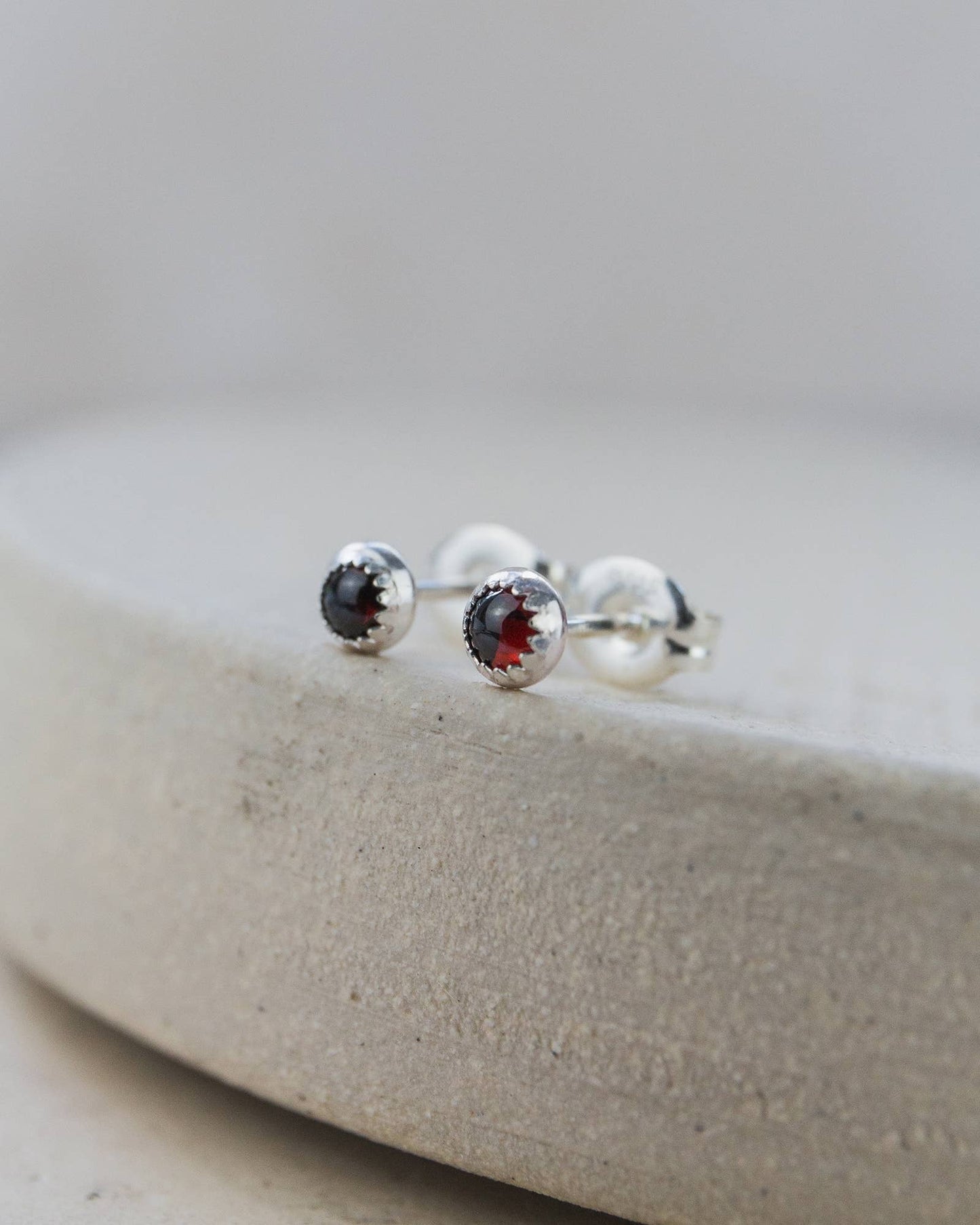 Lucy Kemp Jewellery - Sterling Silver Mini Gemstone Studs