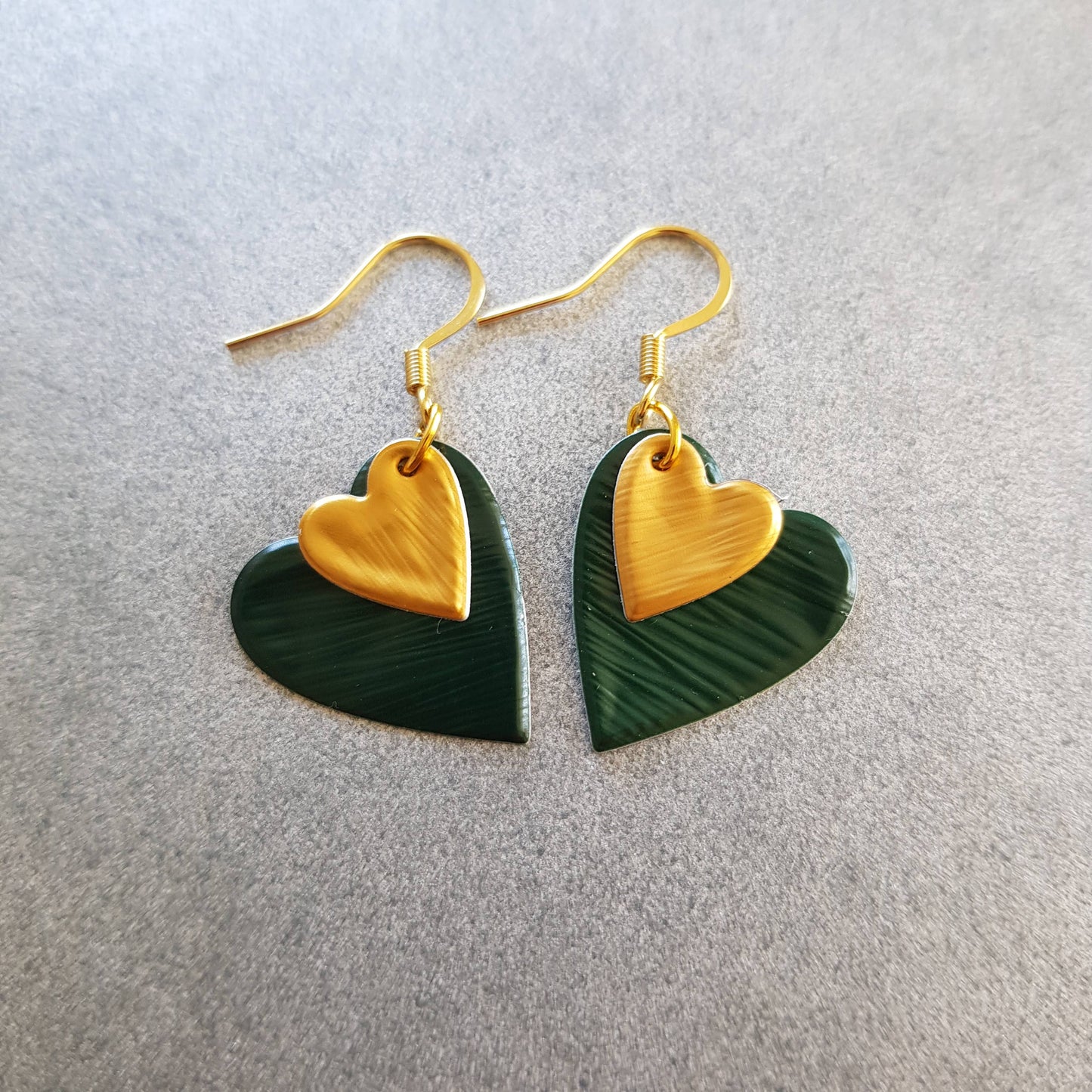 Coffee Pod Creations - Heart Earrings - Upcycled Aluminium - Handmade