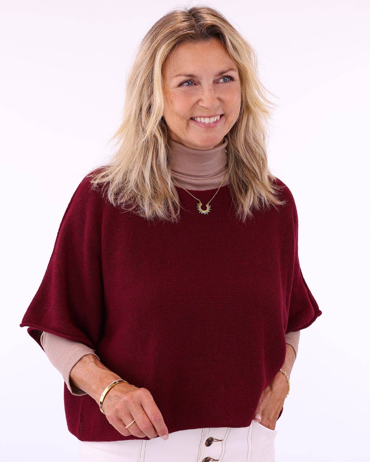 Cadenza - Cashmere Blend Short Tunic Top