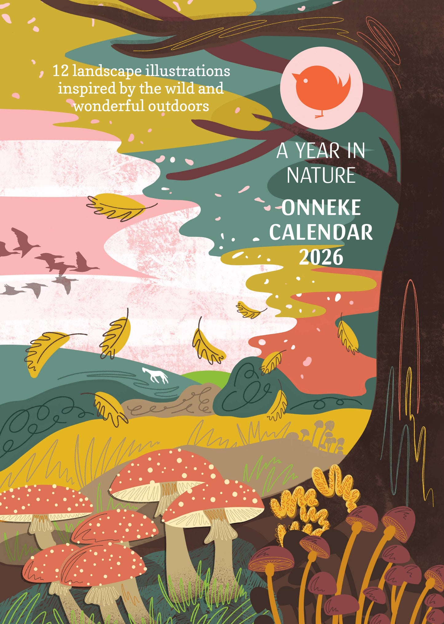 A Year in Nature 2026 Wall Calendar - Double Page A4