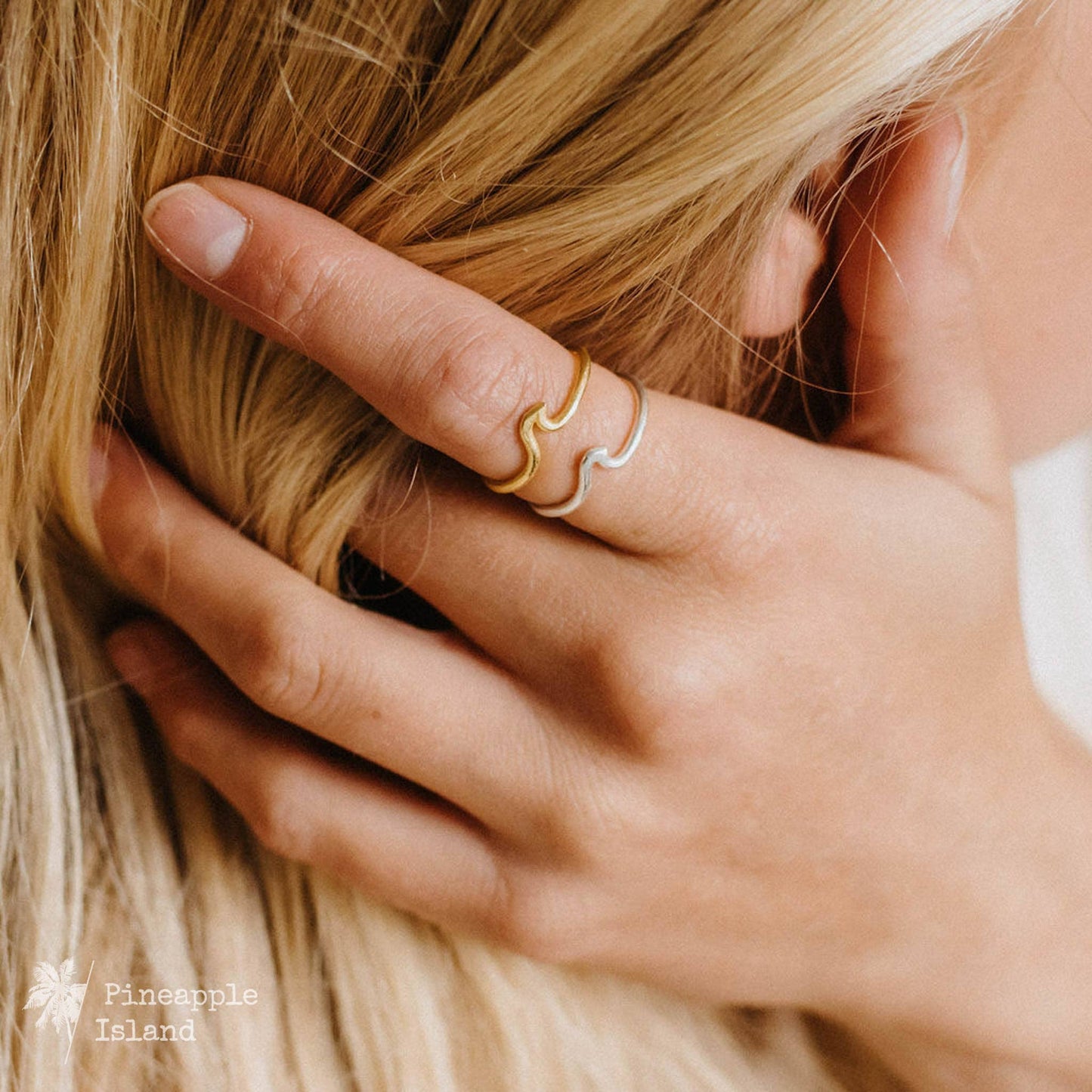 Pineapple Island - Surfer Girl Adjustable Wave Ring, by Pineapple Island - ST-023
