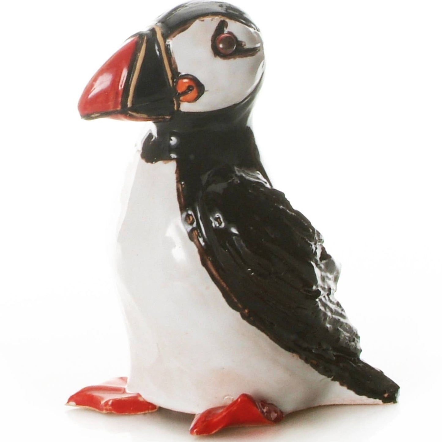 Puffin Standing Handmade Ceramic Figurine  Ornament