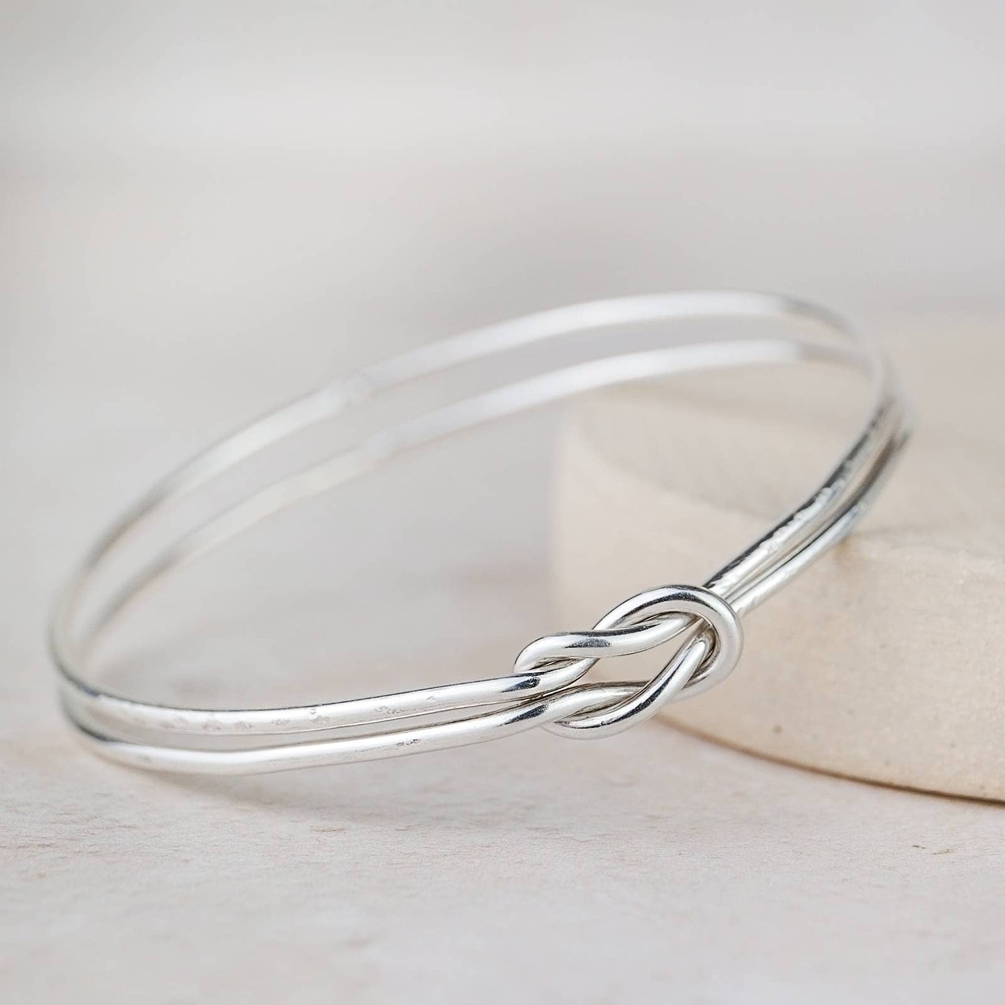 Lucy Kemp - Sterling Silver Double Love Knot Bangle
