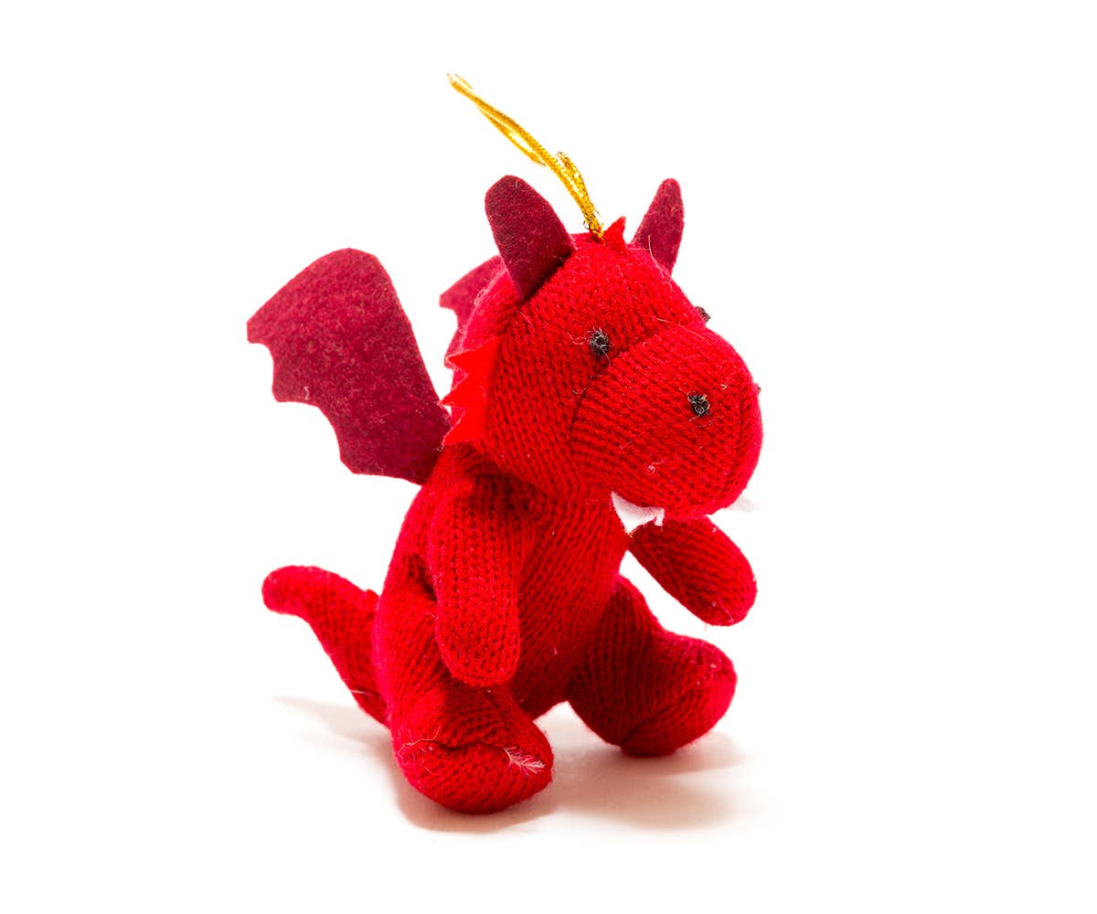 Red Dragon Hanging Decoration, Knitted