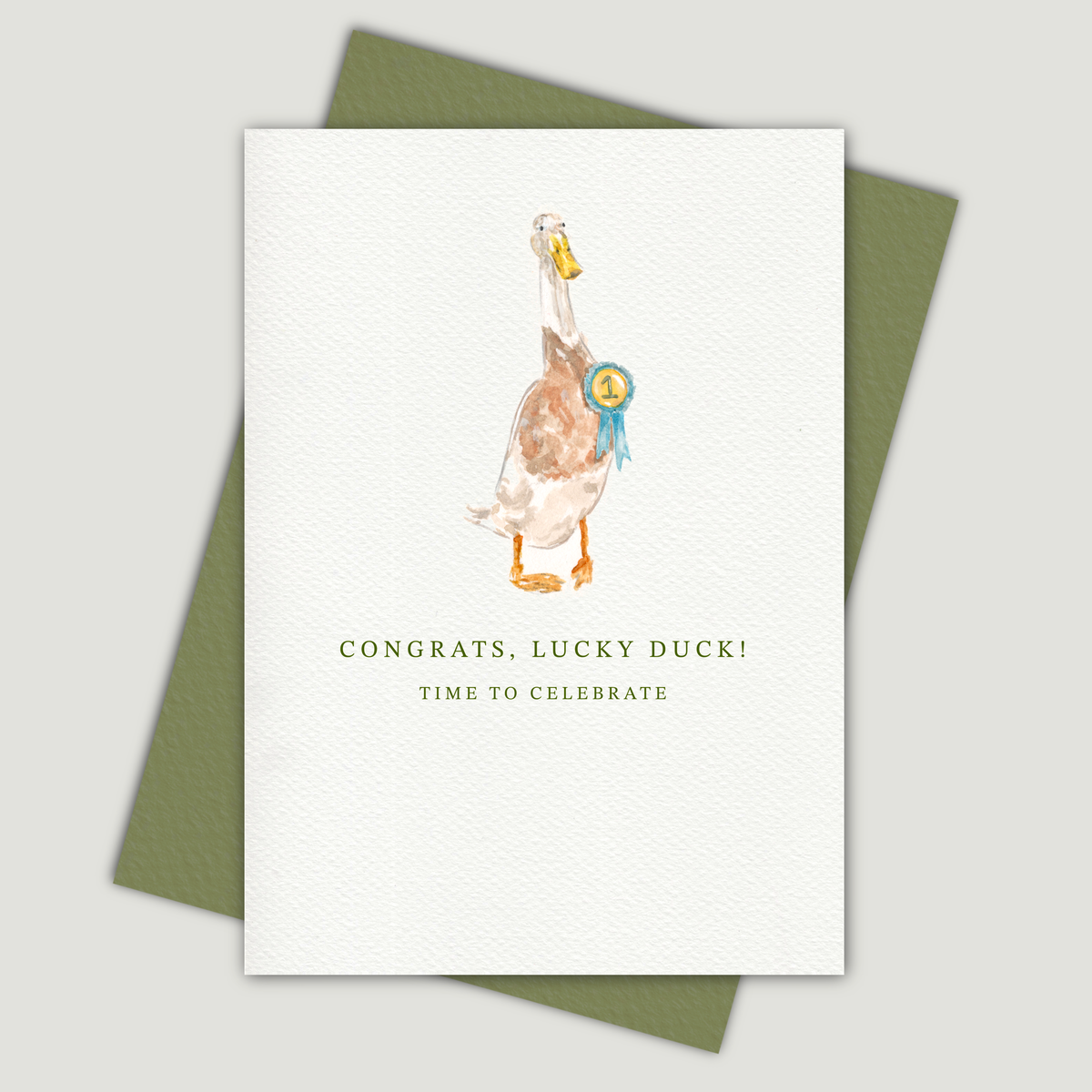 Honey & Incense - Congrats Lucky Duck Card | Quacking Puns