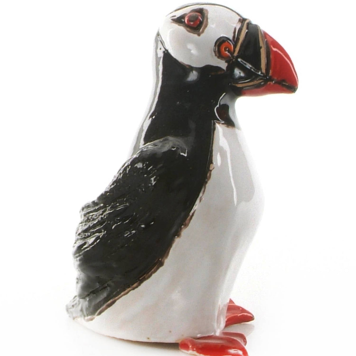 Puffin Standing Handmade Ceramic Figurine  Ornament