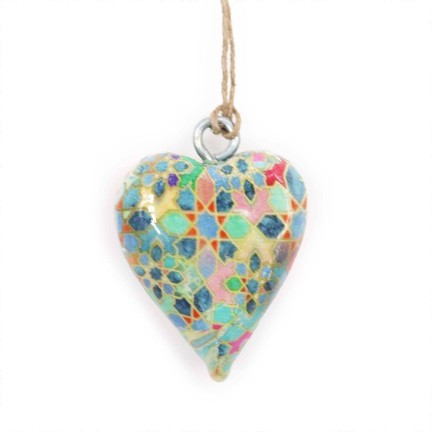 Decor Wood Hearts -  Mediterranean Tile Pattern (24)