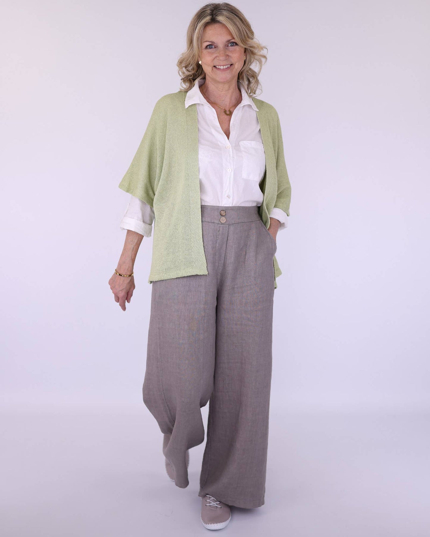 Cadenza Italy Ltd - Cotton Blend Short Kimono