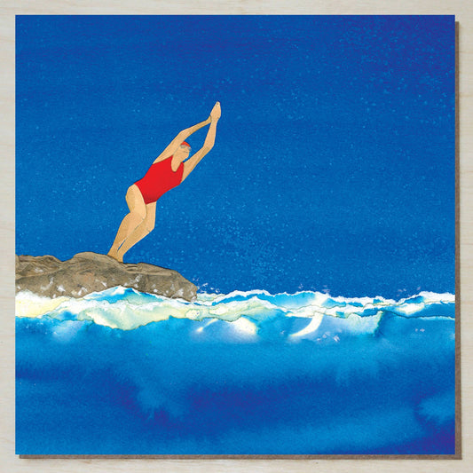Windsock Press - 'Seize the Day!' (swimming/diving card)