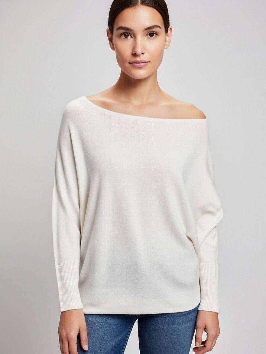 Pearl Back Batwing Knit
