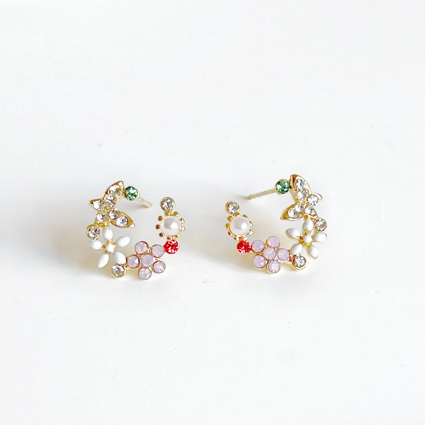 Ninaouity Wild Flowers Wreath Earrings