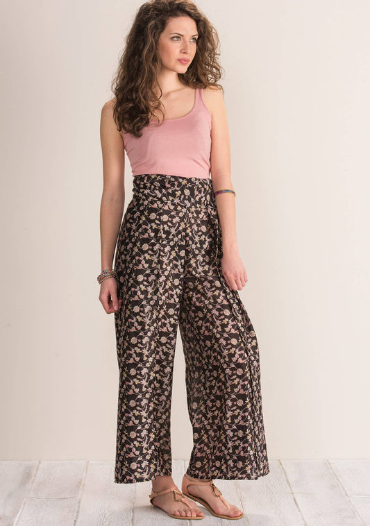 Namaste - Silk Sari Fabric Tie Wrap Trousers