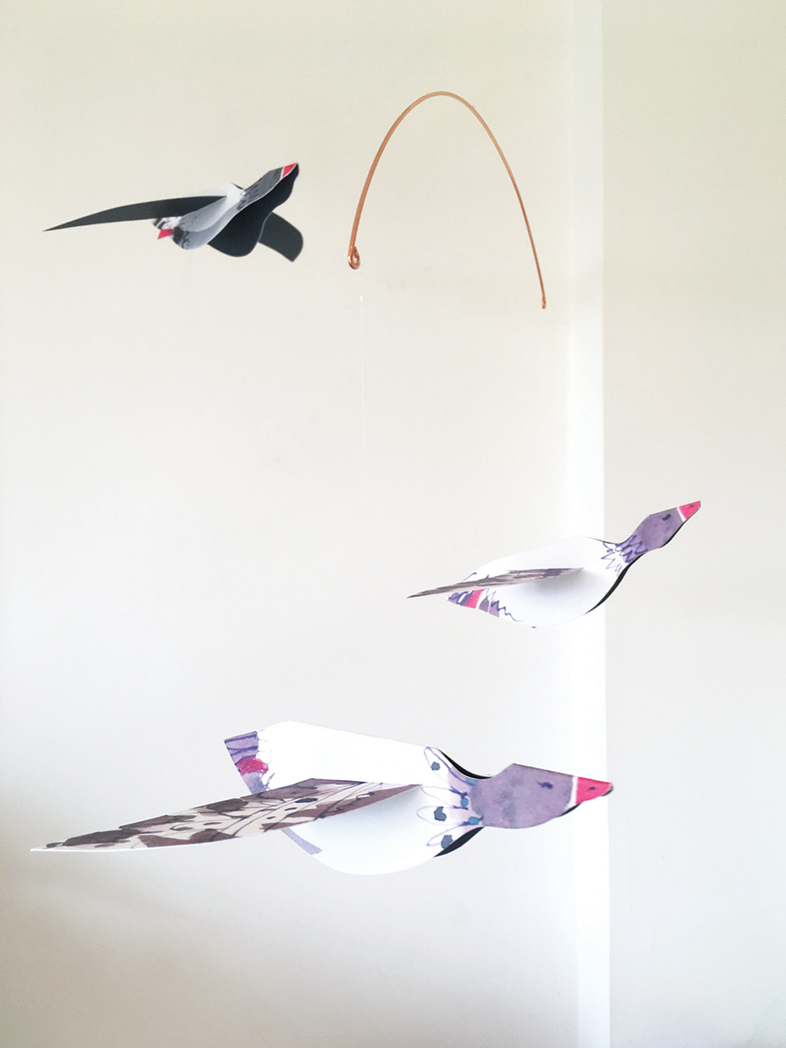 Esther Kent Design - Three Geese Handmade Paper Mobile