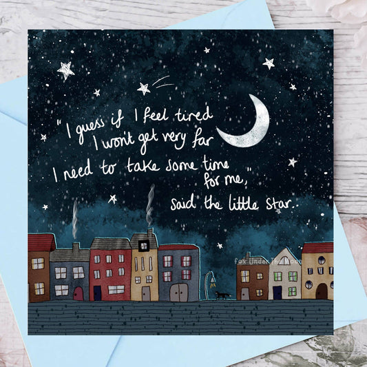 Fox under the Moon - 'Time For Me' - Foiled Greeting Card by Fox Under The Moon