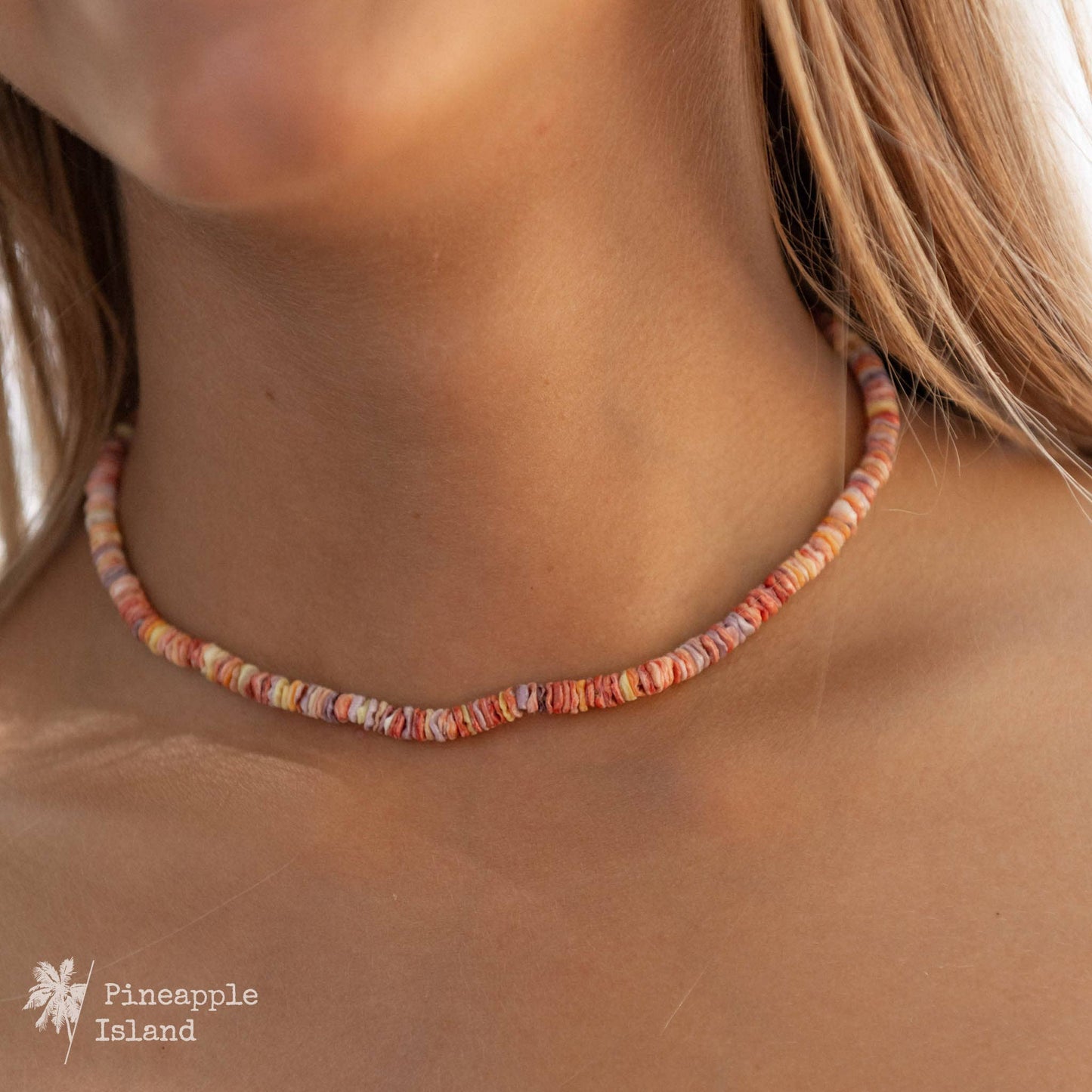 Pineapple Island Ahiki -  Natural Bead Necklace: Bali Sunset