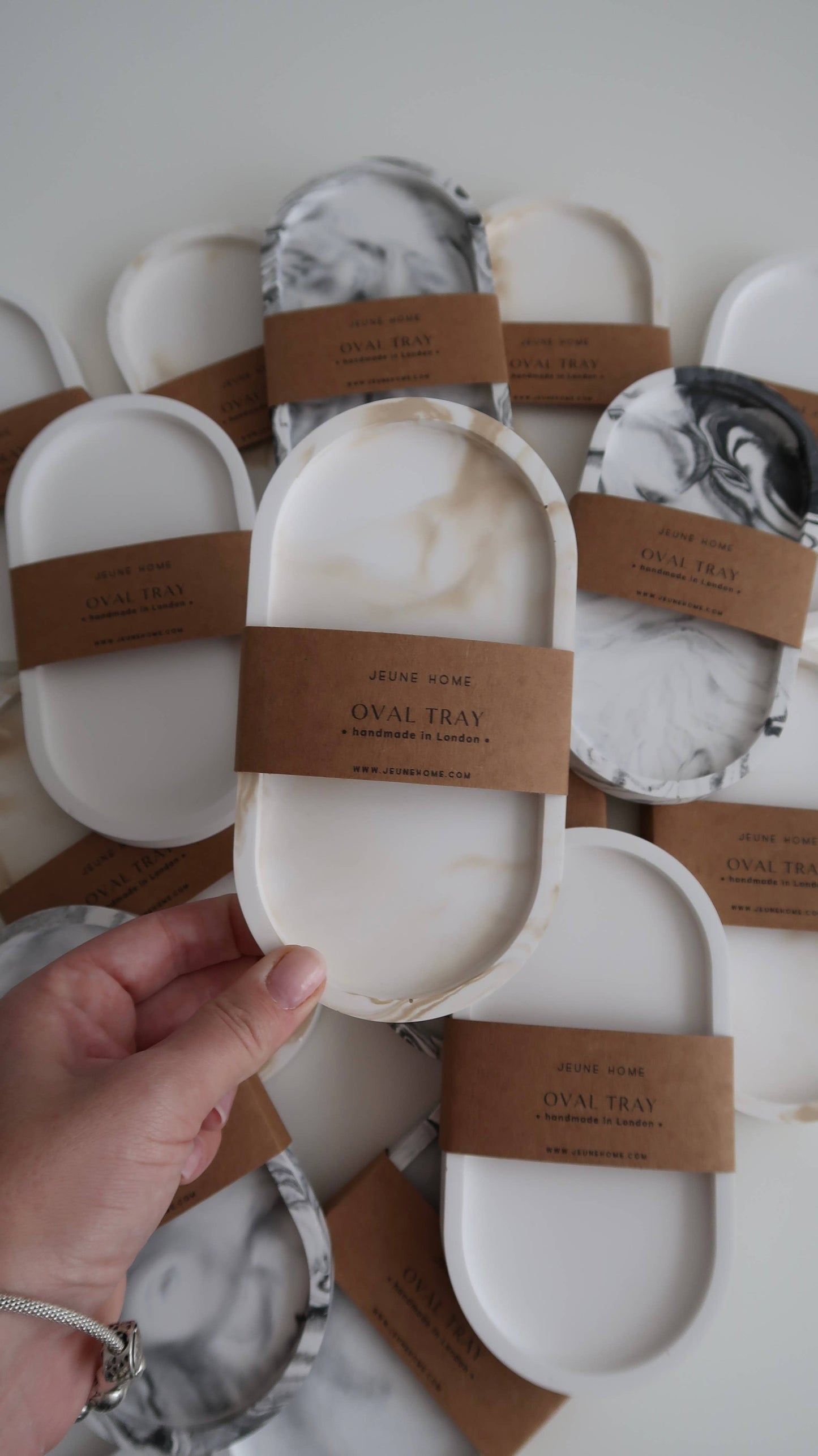 Jeune Home - Oval Concrete Tray | tray for candles | jewellery tray