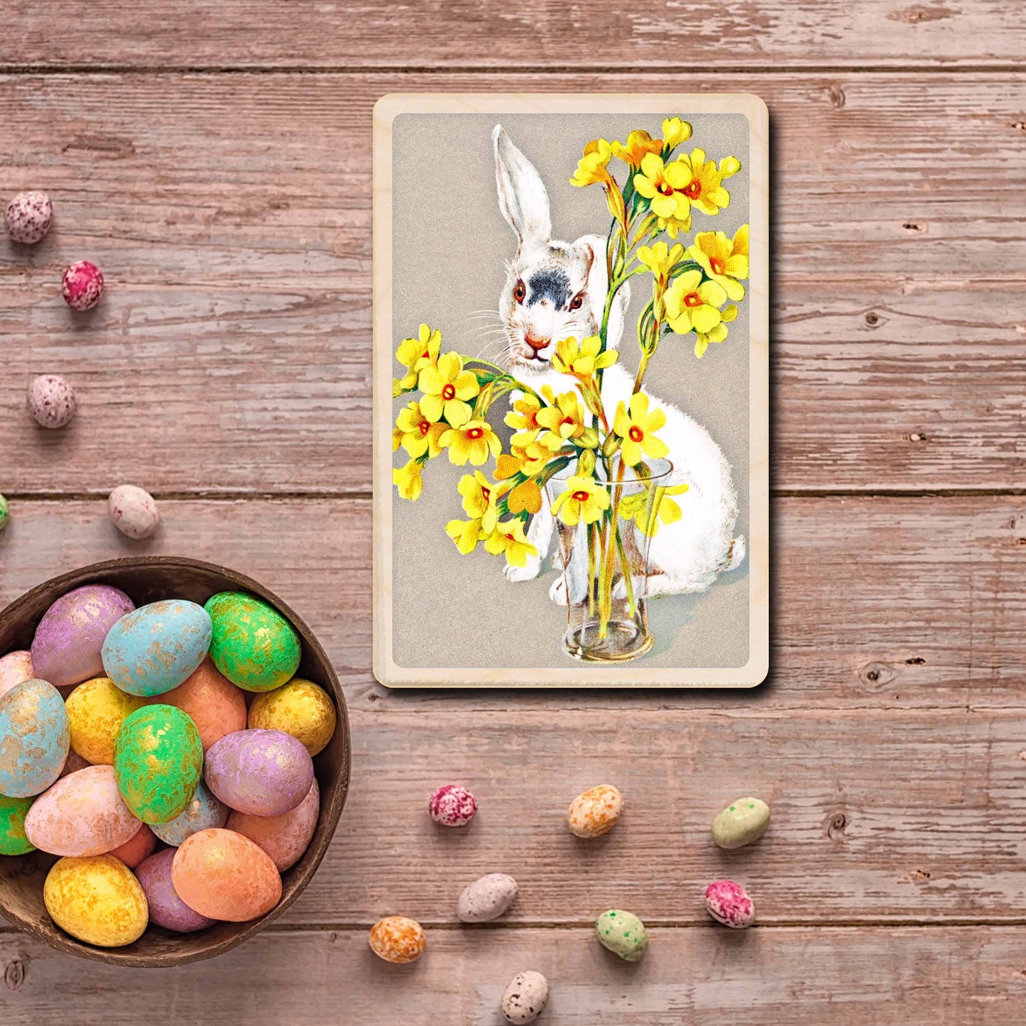 The Wooden Postcard Company - DAFODILL wood Easter card