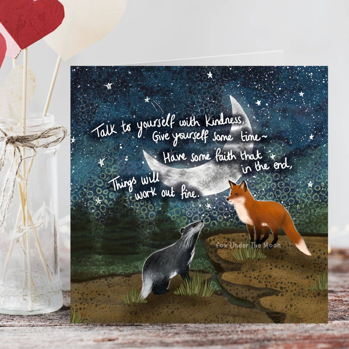 'Have Faith' - Foiled Greeting Card by Fox Under The Moon