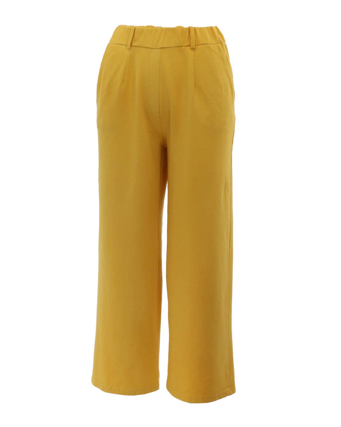 Cadenza Wide Leg Cotton Jersey Trousers: Pink Peppercorn / Small