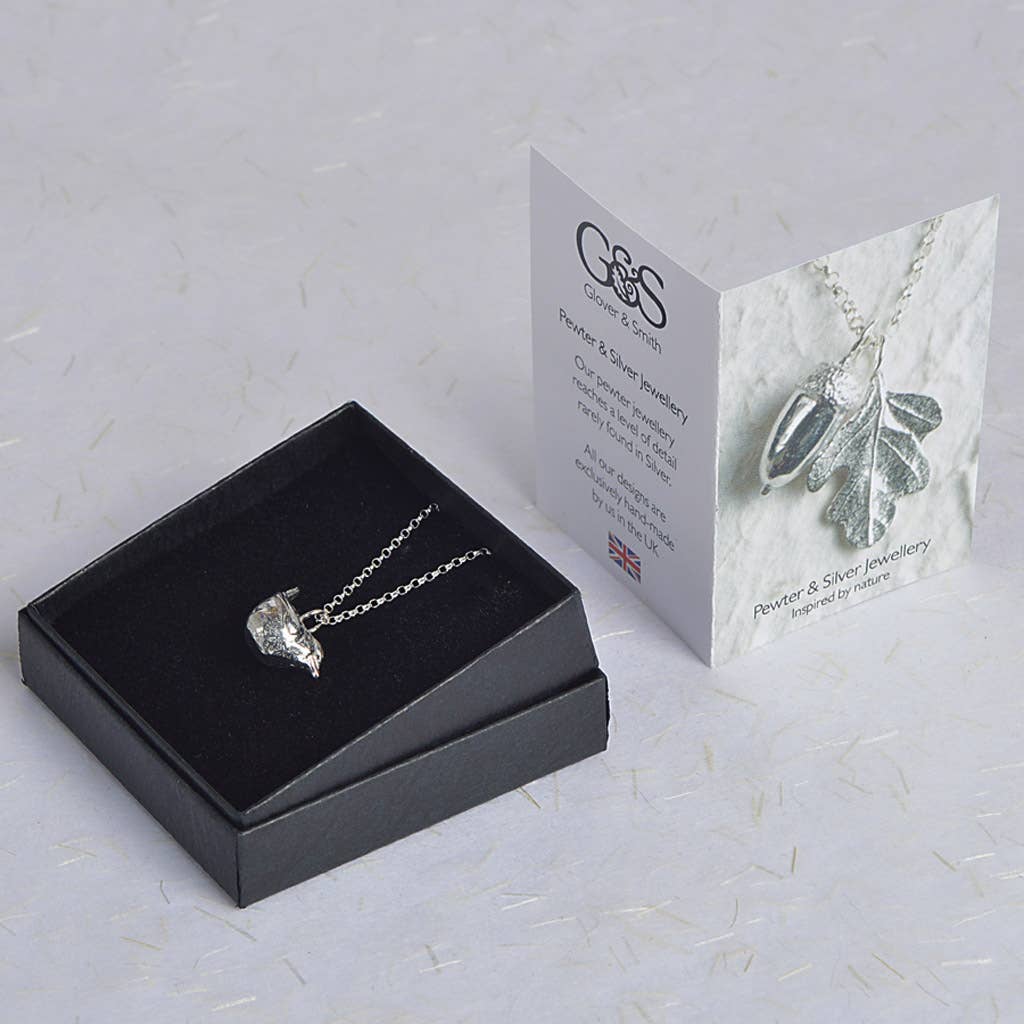 Wren Bird Necklace, English Pewter Jewellery