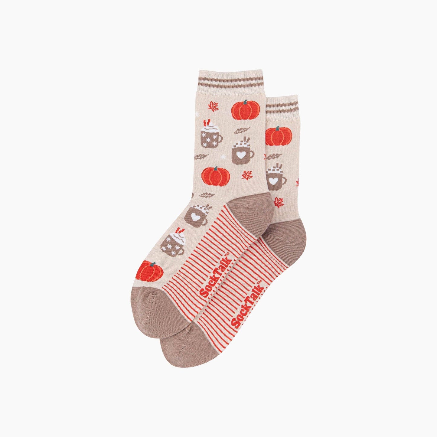 Pumpkin Spice Women's Bamboo Socks in Cream