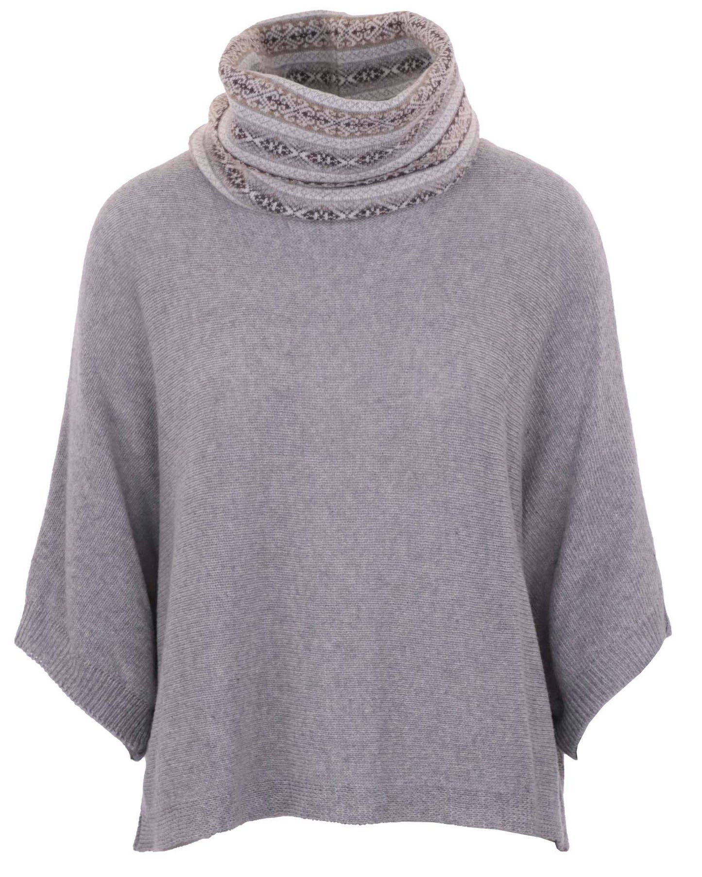 Cadenza Italy Ltd - Cashmere Blend Boat Neck Tunic - Anthracite