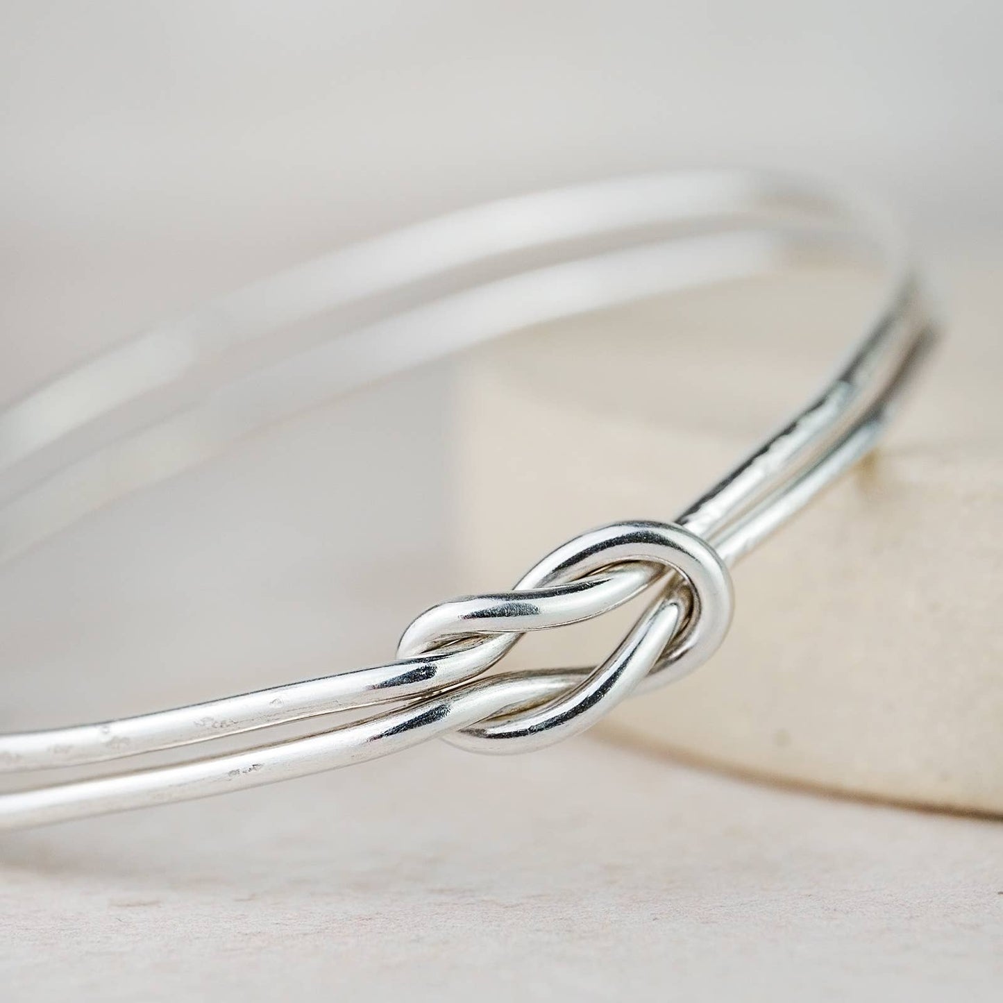 Lucy Kemp - Sterling Silver Double Love Knot Bangle