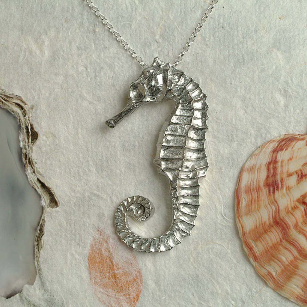 Seahorse Necklace, English Pewter Jewellery