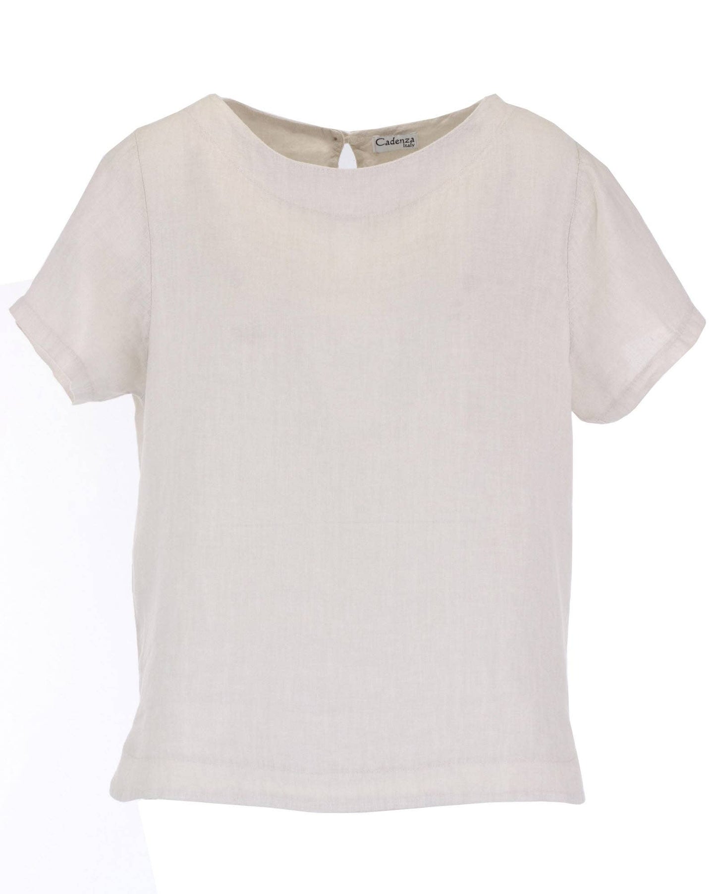 Cadenza Keyhole Back Linen Top