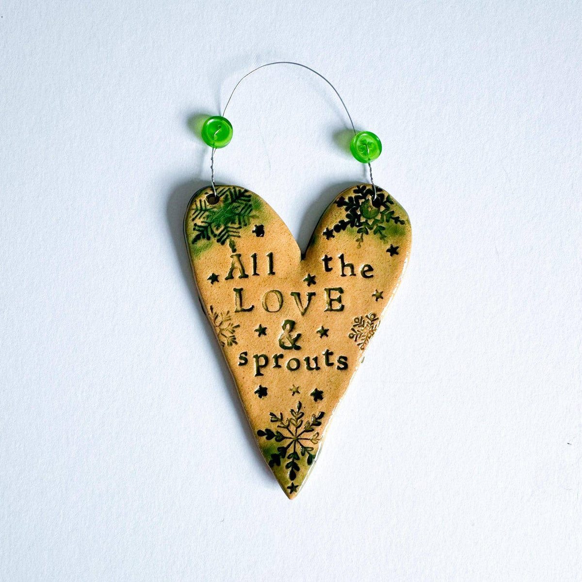 All the LOVE & Sprouts Heart. Tree decoration ornament