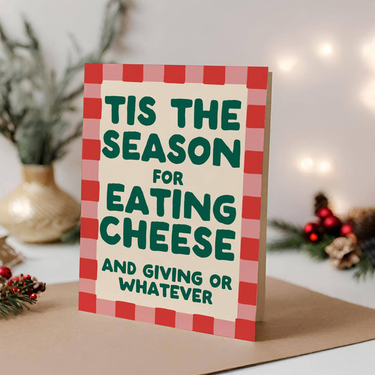 CHEESE CHRISTMAS CARD | Funny Christmas Card, Retro Trend