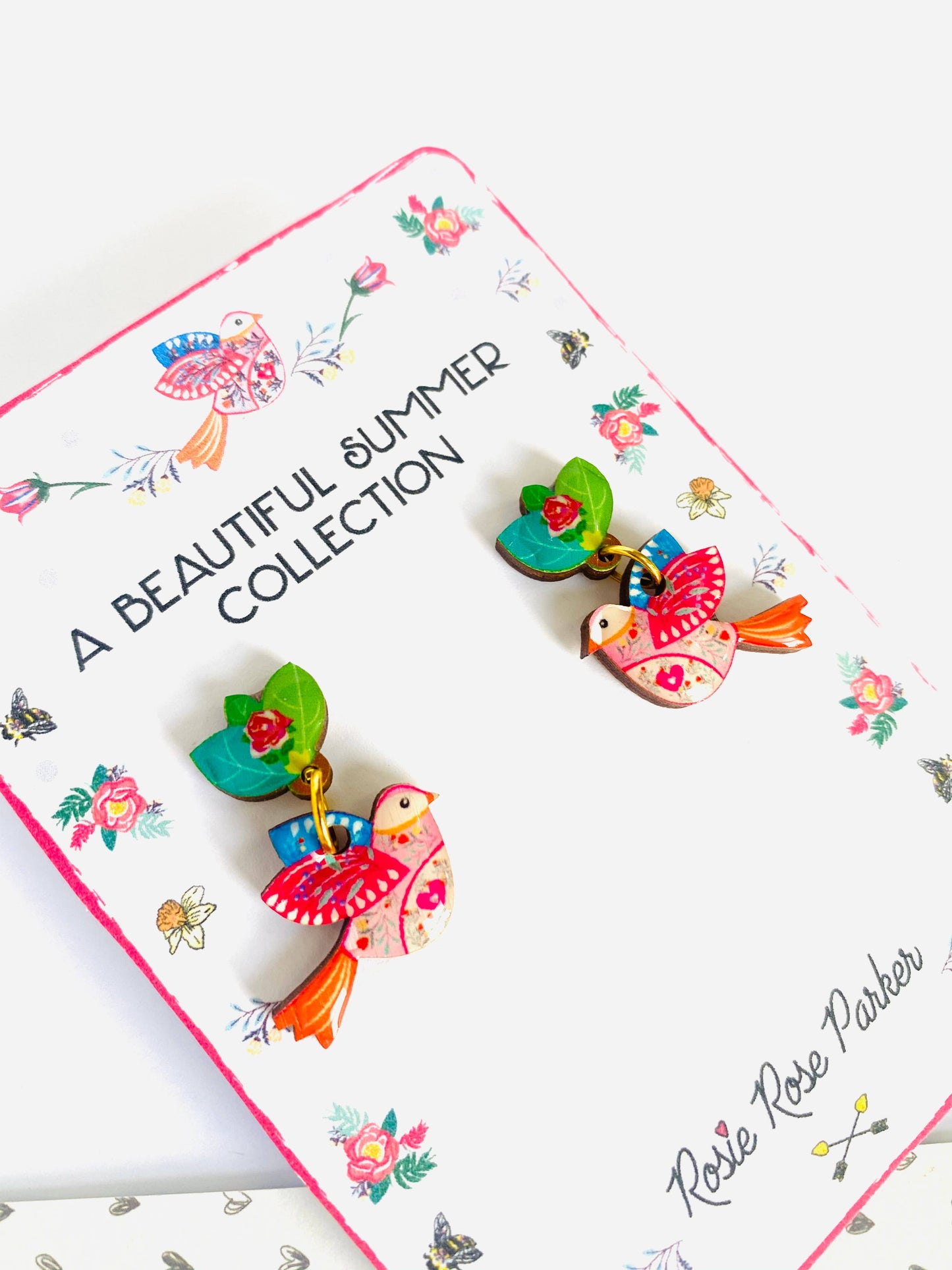 Rosie Rose Parker - Love bird statement earrings