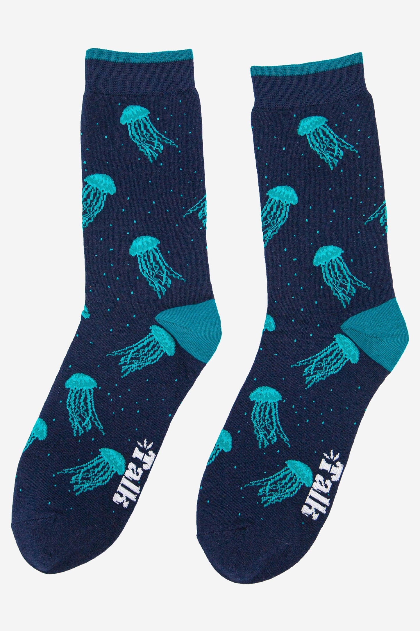 Men's Bamboo Socks - Blue, Jellyfish