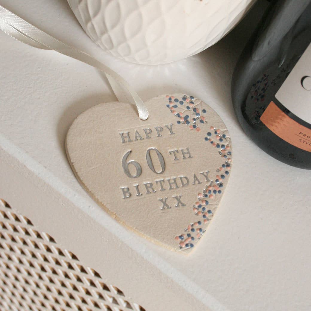 40th/50th/60th Birthday Hanging Heart's - Milestone Birthday