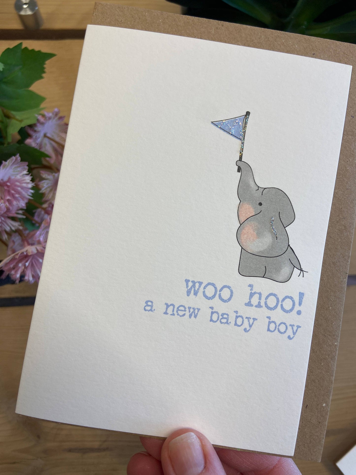 Woo Hoo - Baby Boy - Greetings Card