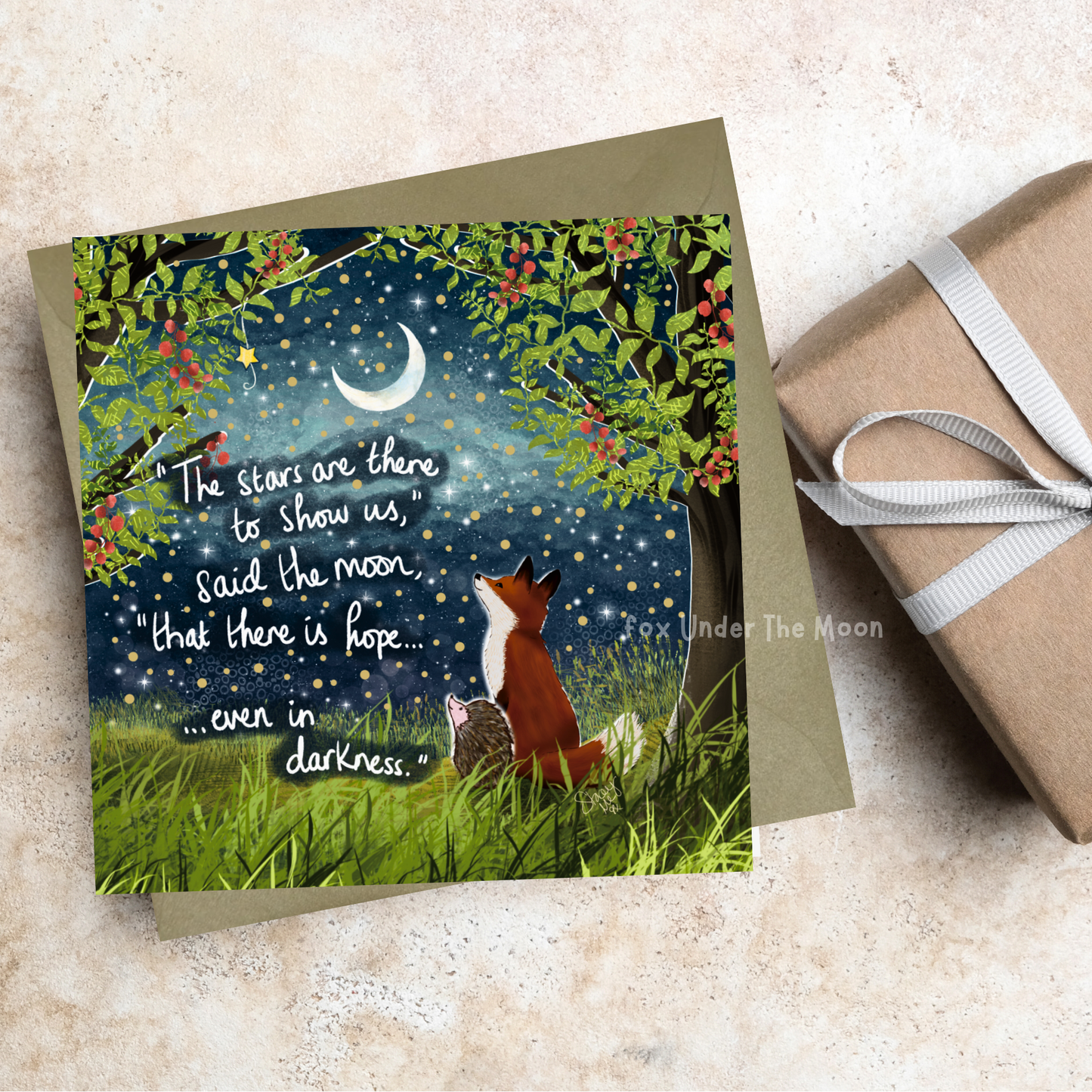 'There Is Hope' - Greeting Card From Fox Under The Moon