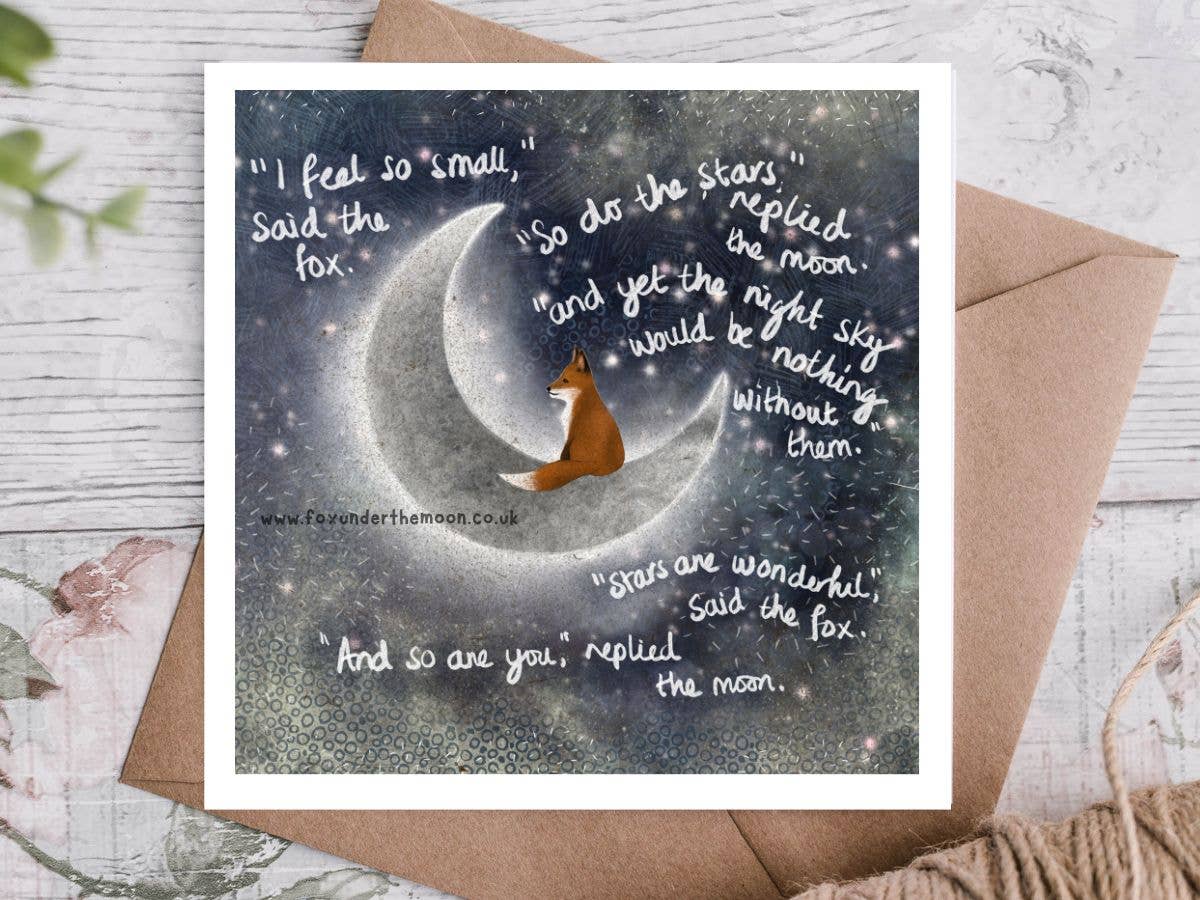 'Small' - Greeting Card by Fox Under The Moon