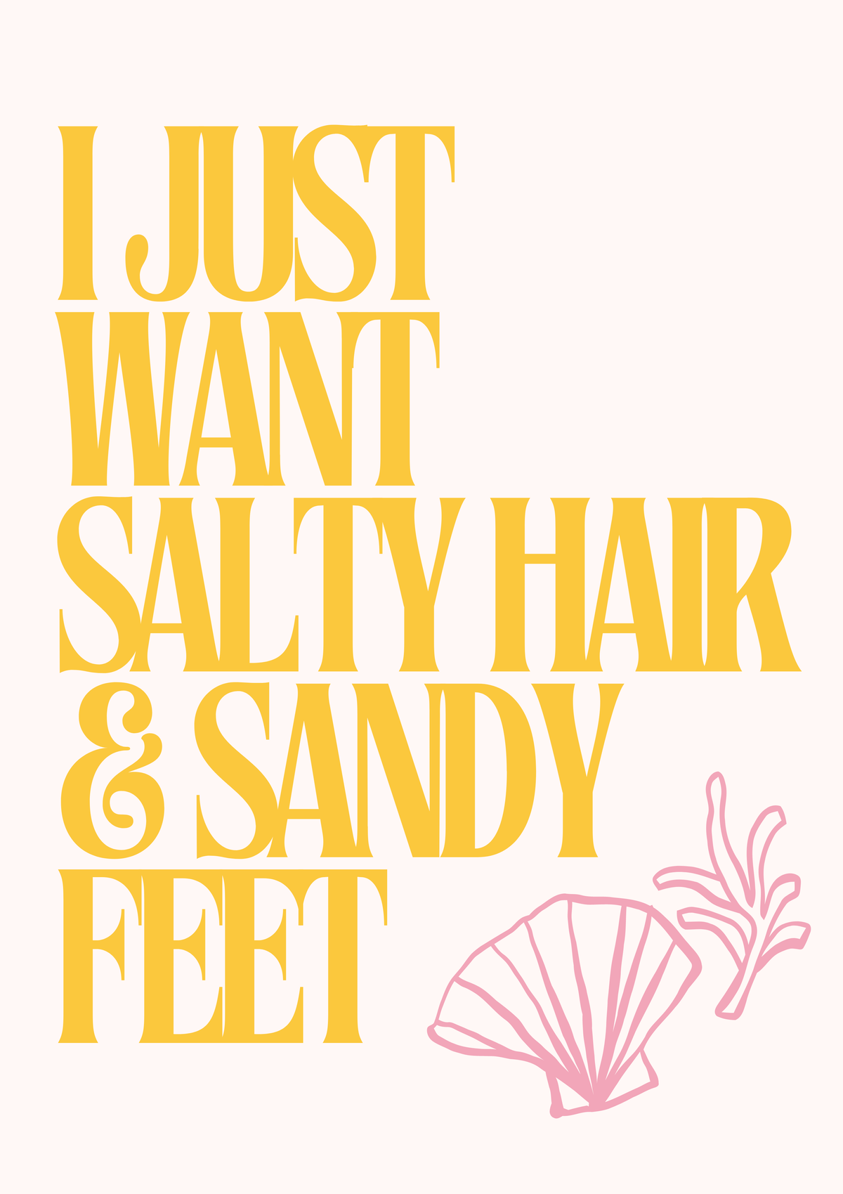 ON THE BEACH | Seaside Art, Modern Print, Trendy Poster