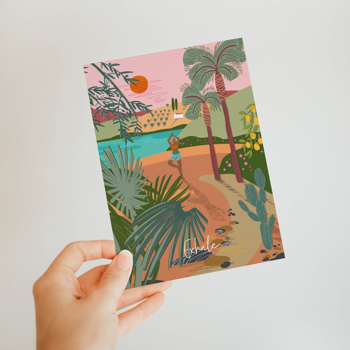 Onneke - Exhale yoga card yogi card mindfulness card wellness