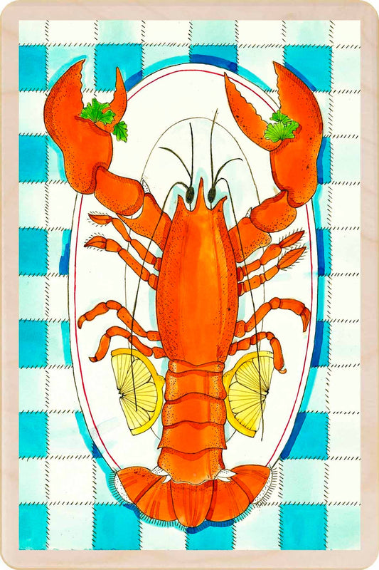 The Wooden Postcard Company - LOBSTER DINNER sustainable wood card