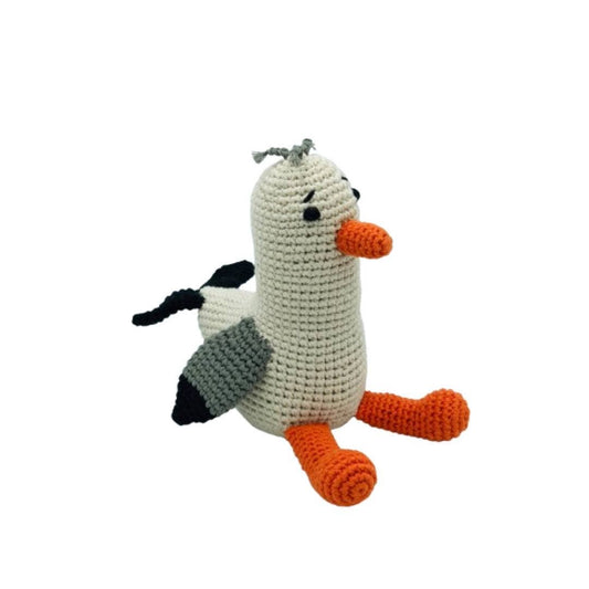 Best Years Ltd - Seagull Baby Rattle Crochet Organic Handmade Fair Trade